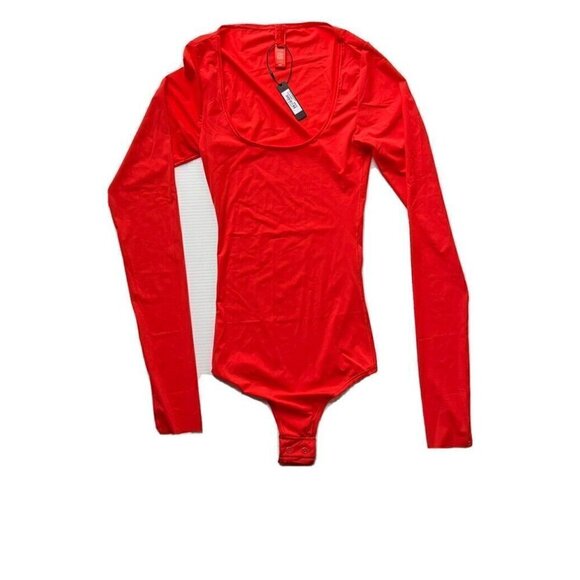 SKIMS Kim Kardashian Jelly Sheer Long Sleeve Bodysuit Size XXS - Picture 3 of 8